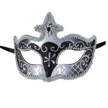 Loup vénitien argent et noir