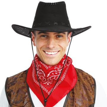 Chapeau cowboy nubuck noir