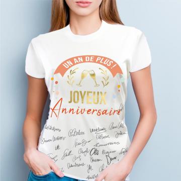 T-shirt anniversaire femme