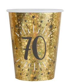 10 gobelets âge étincelant or 70