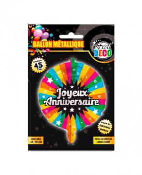 Ballon métal joyeux anniversaire