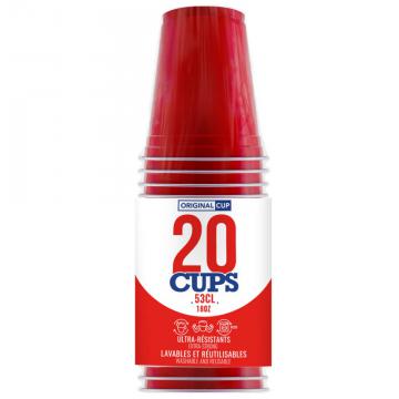 20 Gobelets Rouges 53cl - Original cup