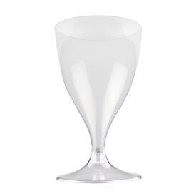 10 verres à pied transparent