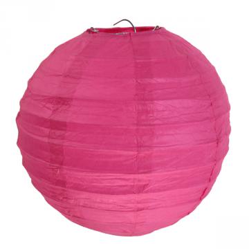 2 lanternes 30cm fuschia