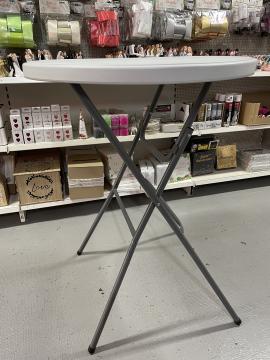 Location tables hautes de réception pliable Mange Debout Ø80cm x 110cm