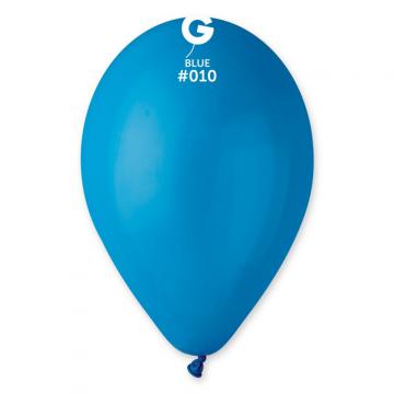 10 ballons unis bleu roi