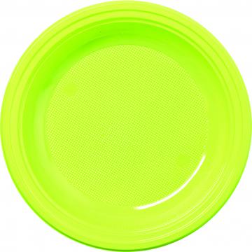 30 assiettes plastique vert anis