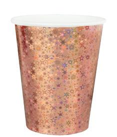 10 gobelets rose gold étincelant