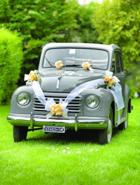 Kit voiture mariage blanc