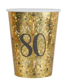 10 gobelets âge étincelant or 80