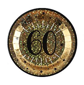 10 assiettes âge étincelant or 60