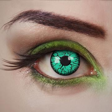 Lentilles fantaisie green blood fiber
