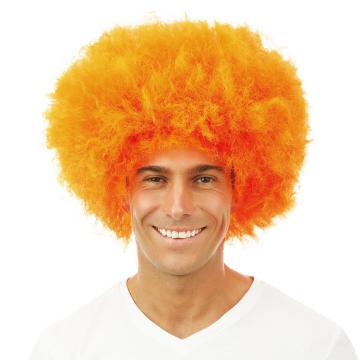Perruque afro orange