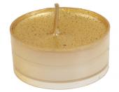 Bougie chauffe plat ronde or pailleté