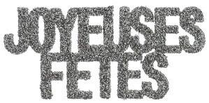 Confettis argent pailleté Joyeuses Fêtes
